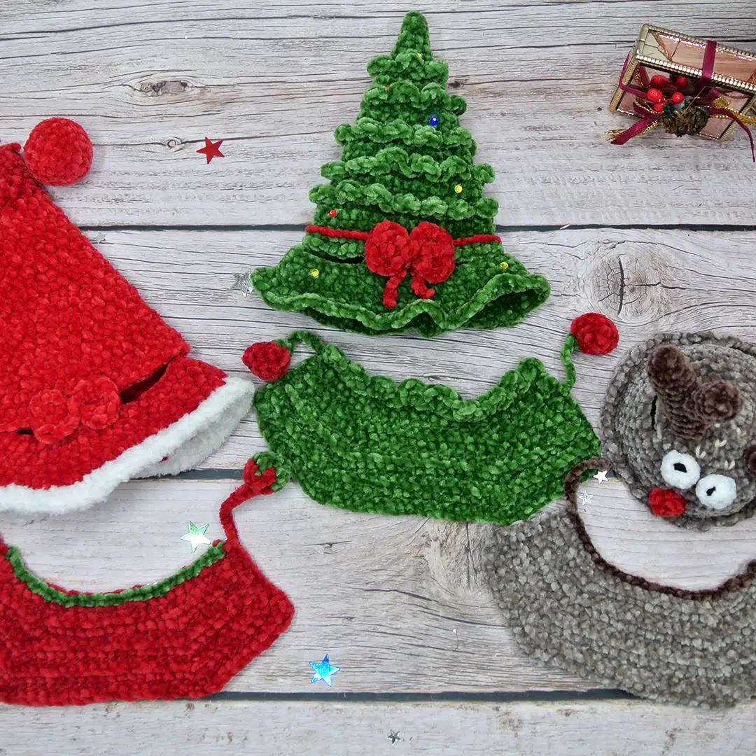 Accessoires au crochet de Noël pour amigurumis