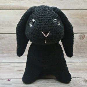 Lapin-belier-noir Lapin bélier noir au crochet