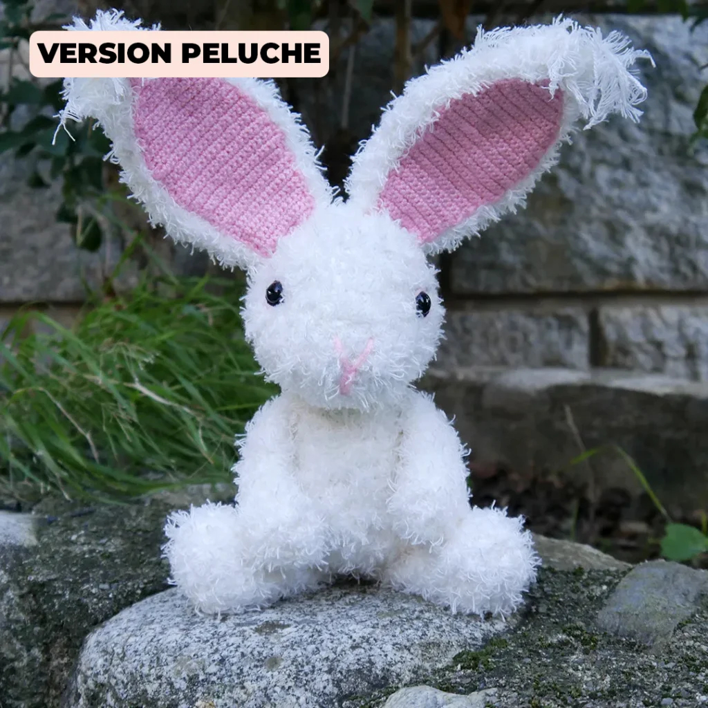 Lapin blanc réalisé au crochet